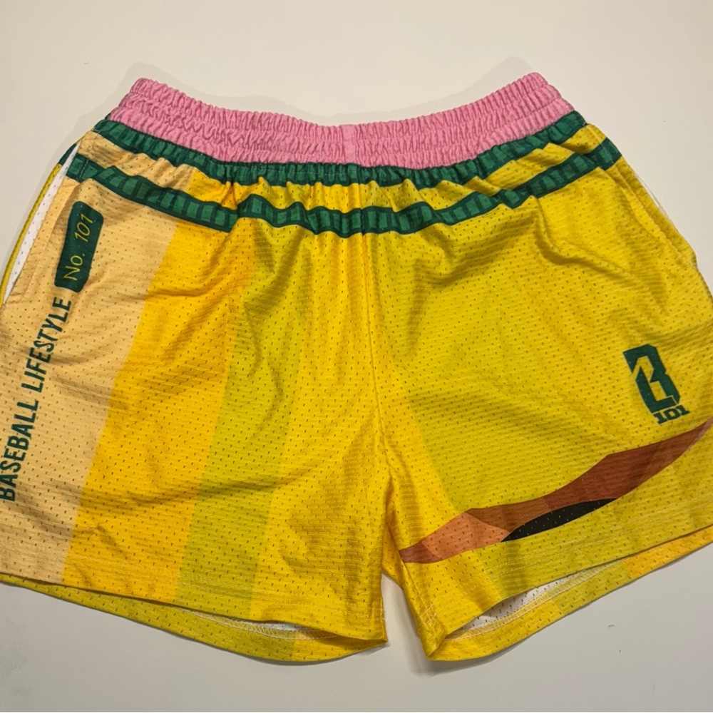 Viral shorts as seen on TikTok. New Lifestyle 101 Yellow Kids Shorts.